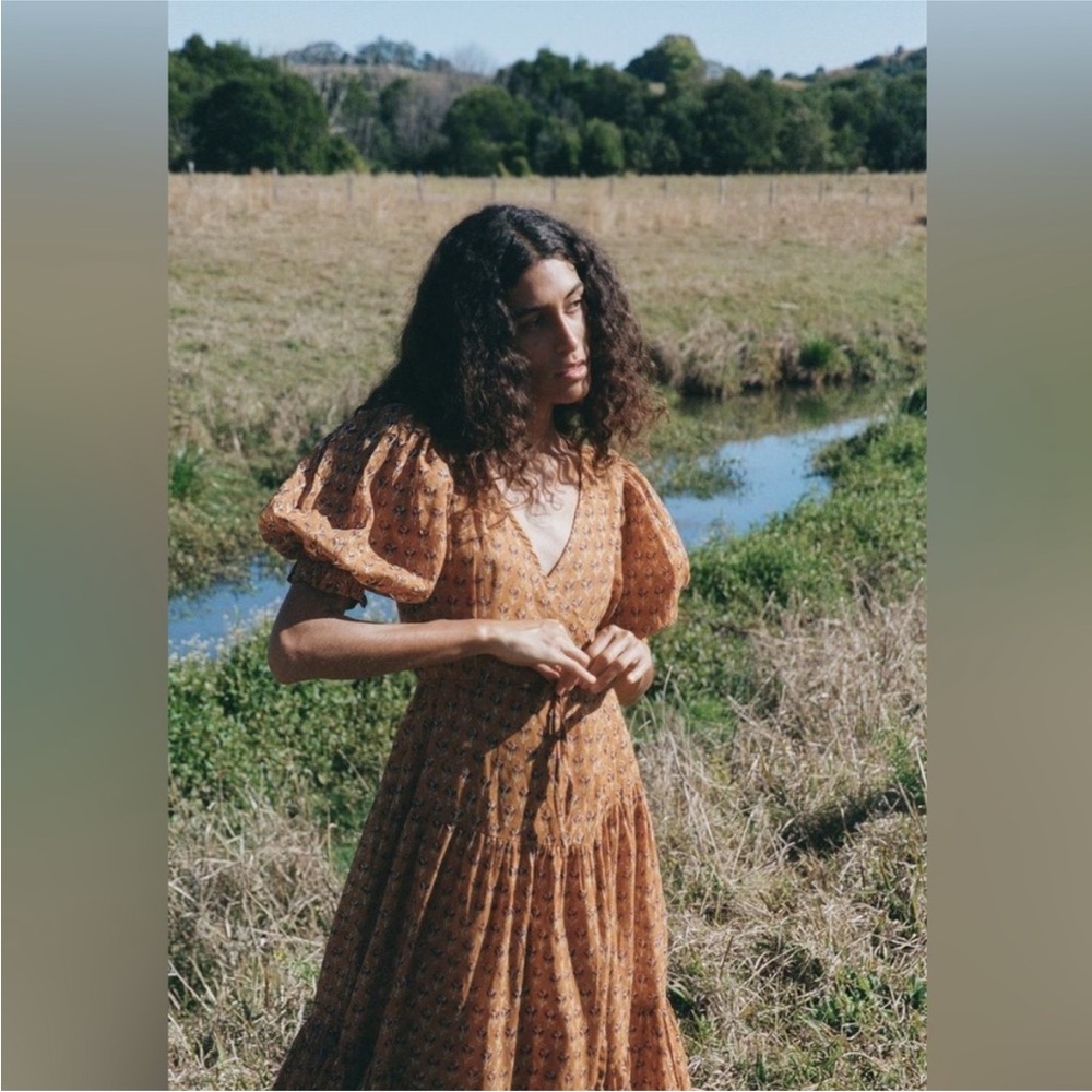 Daughters Of India Zuri Wrap Dress In Autumn New — image 5 of 8